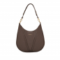 Preview: Hobo Bag Schultertasche aus Kalbsleder in dunkelbraun